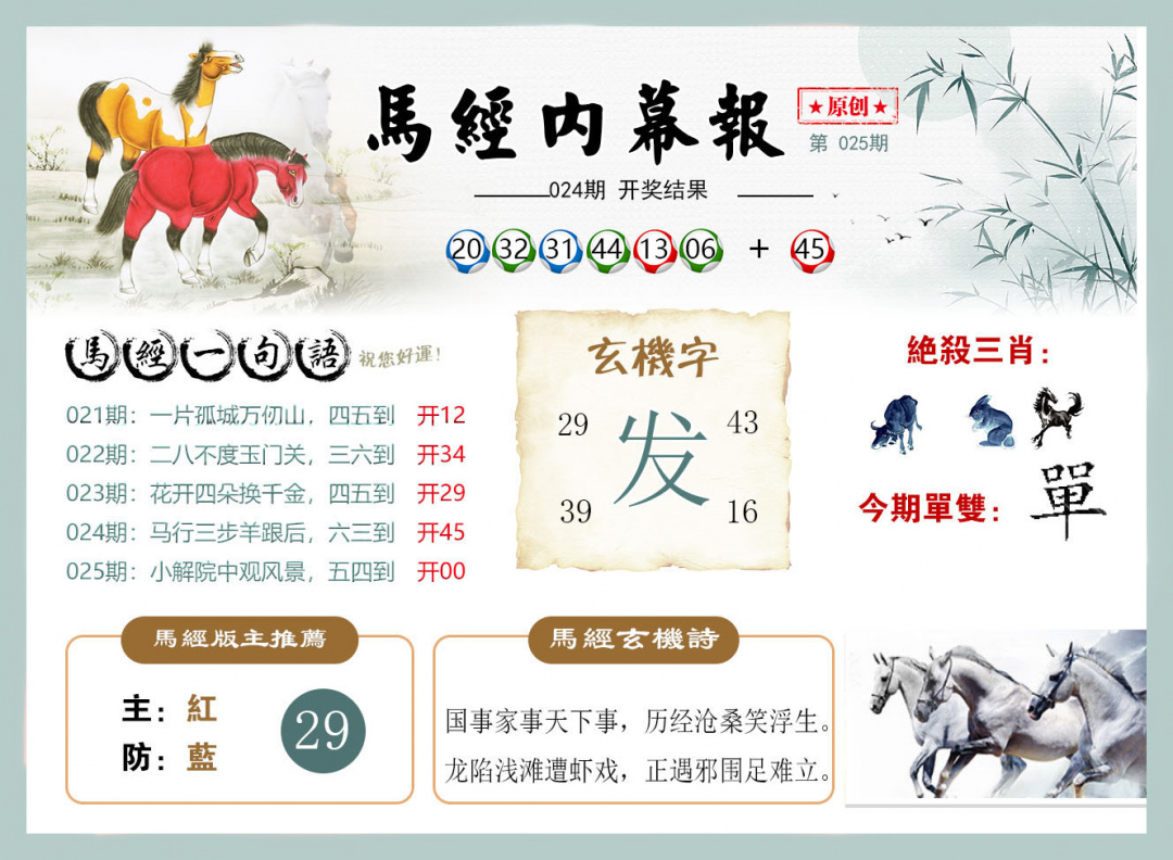 025期马经内幕报[图]